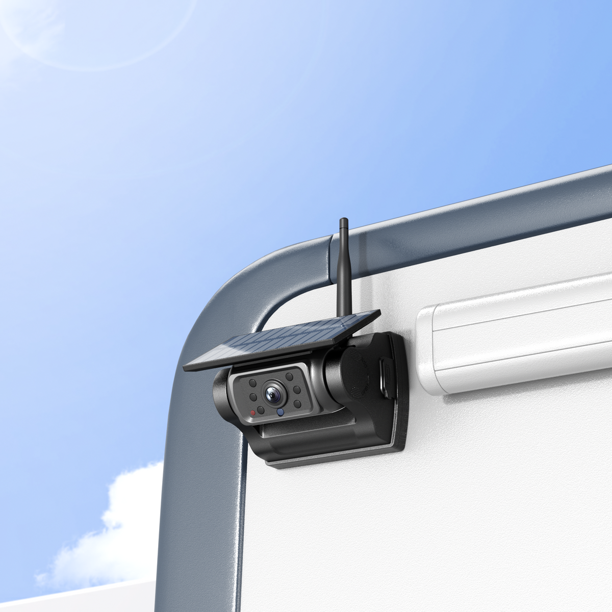 Solar-Power Wireless Rechargeable Horse Trailer Camera with 5inch Monitoring System
