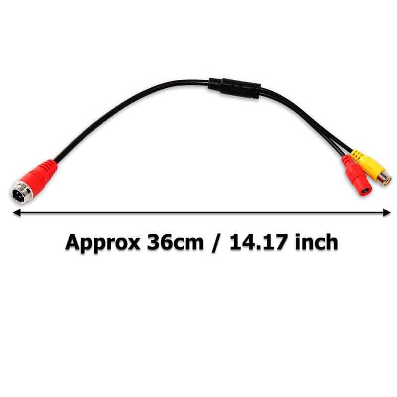 4 Pin Aviation Male Plug to RCA Video Cable Female Adapter
