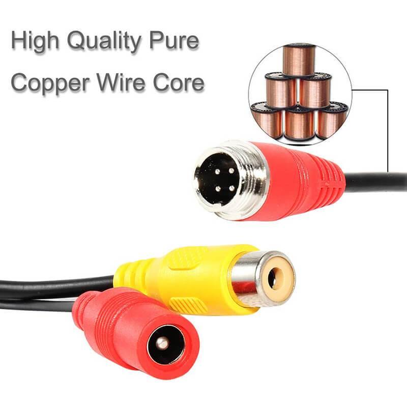4 Pin Aviation Male Plug to RCA Video Cable Female Adapter