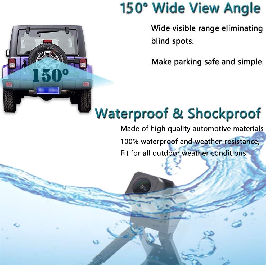 Jeep Spare Tire Mount Backup Camera with 4.3" LCD Mirror Monitor Kit