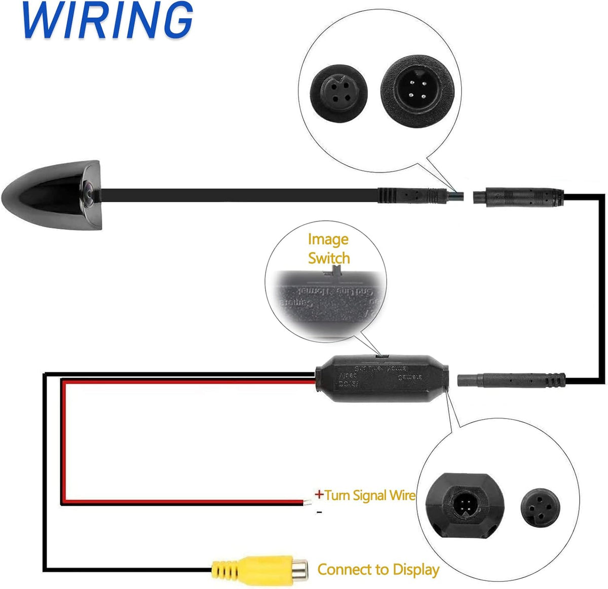 EW-M702S003KIT Blind Spot Side View Camera with 7'' TFT LCD Monitor Display