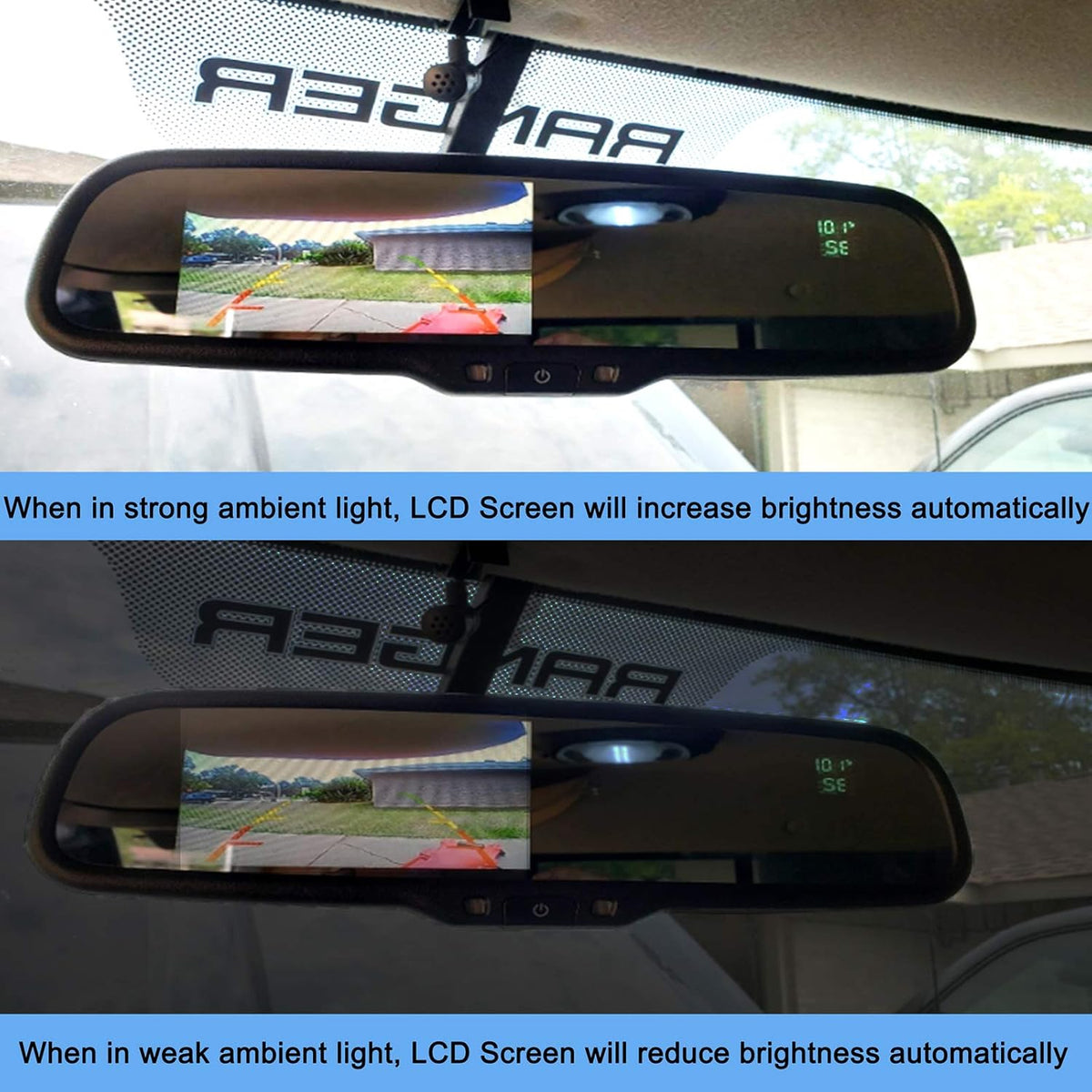 EW-MM01J1003KIT Reverse Spare Tire Mount Camera with 4.3" Rear View Mirror