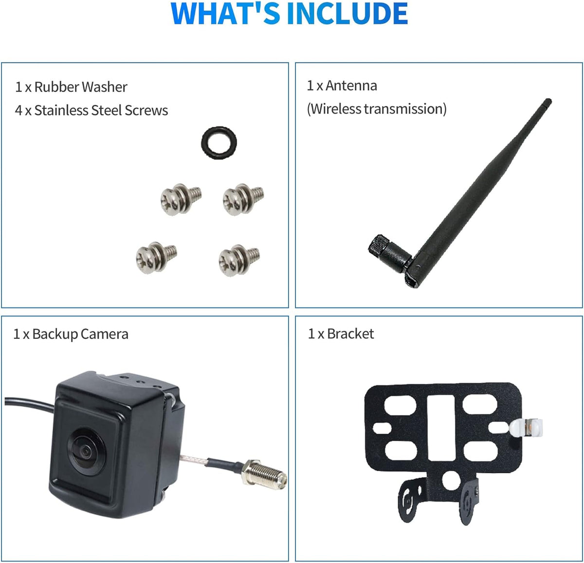 Caméra de recul sans fil WiFi EW-U001 pour camping-car/remorque avec support