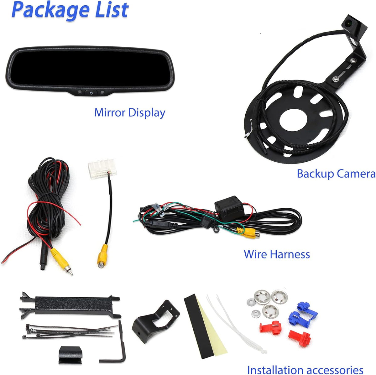 EW-MM01J1003KIT Reverse Spare Tire Mount Camera with 4.3" Rear View Mirror