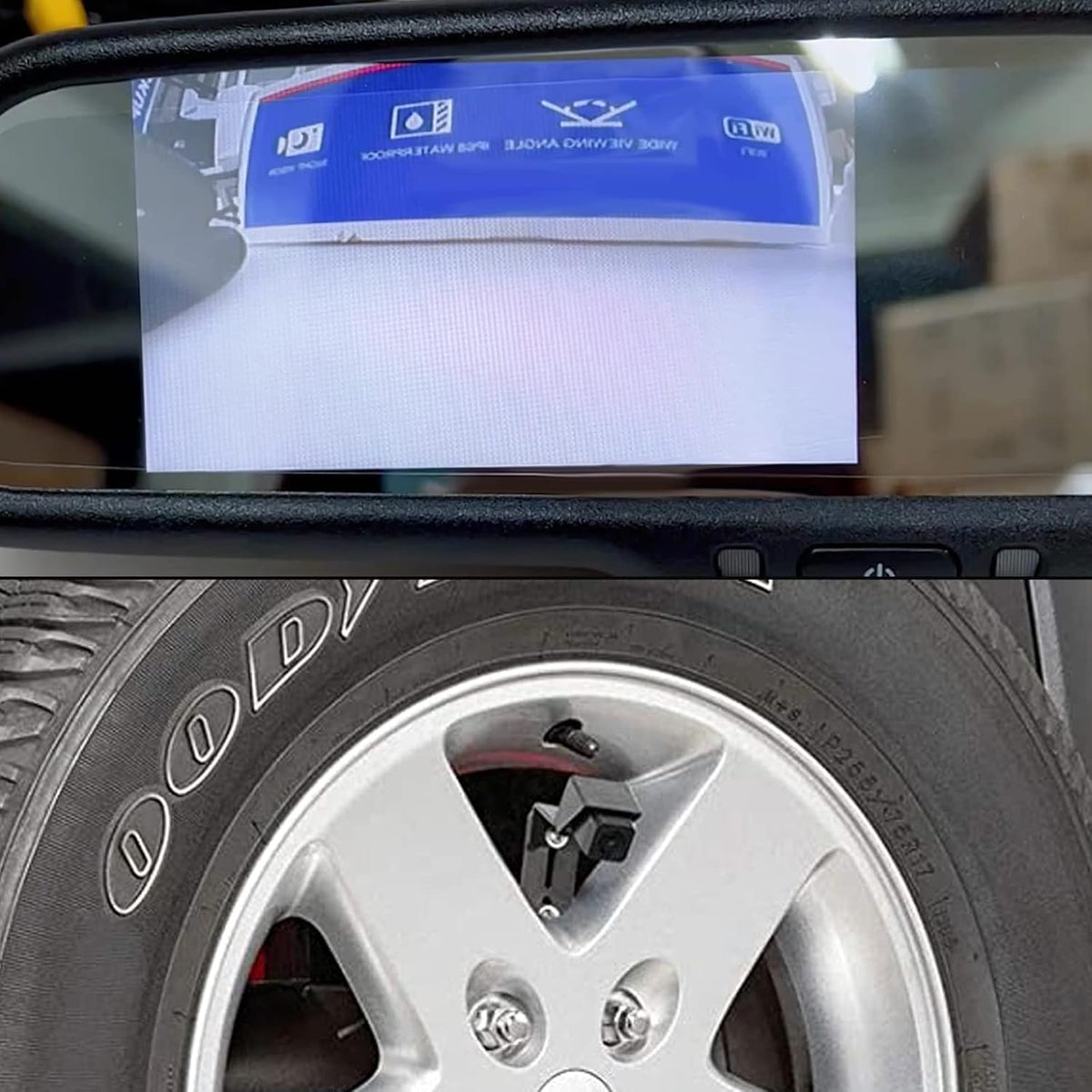 EW-MM01J1003KIT Reverse Spare Tire Mount Camera with 4.3" Rear View Mirror
