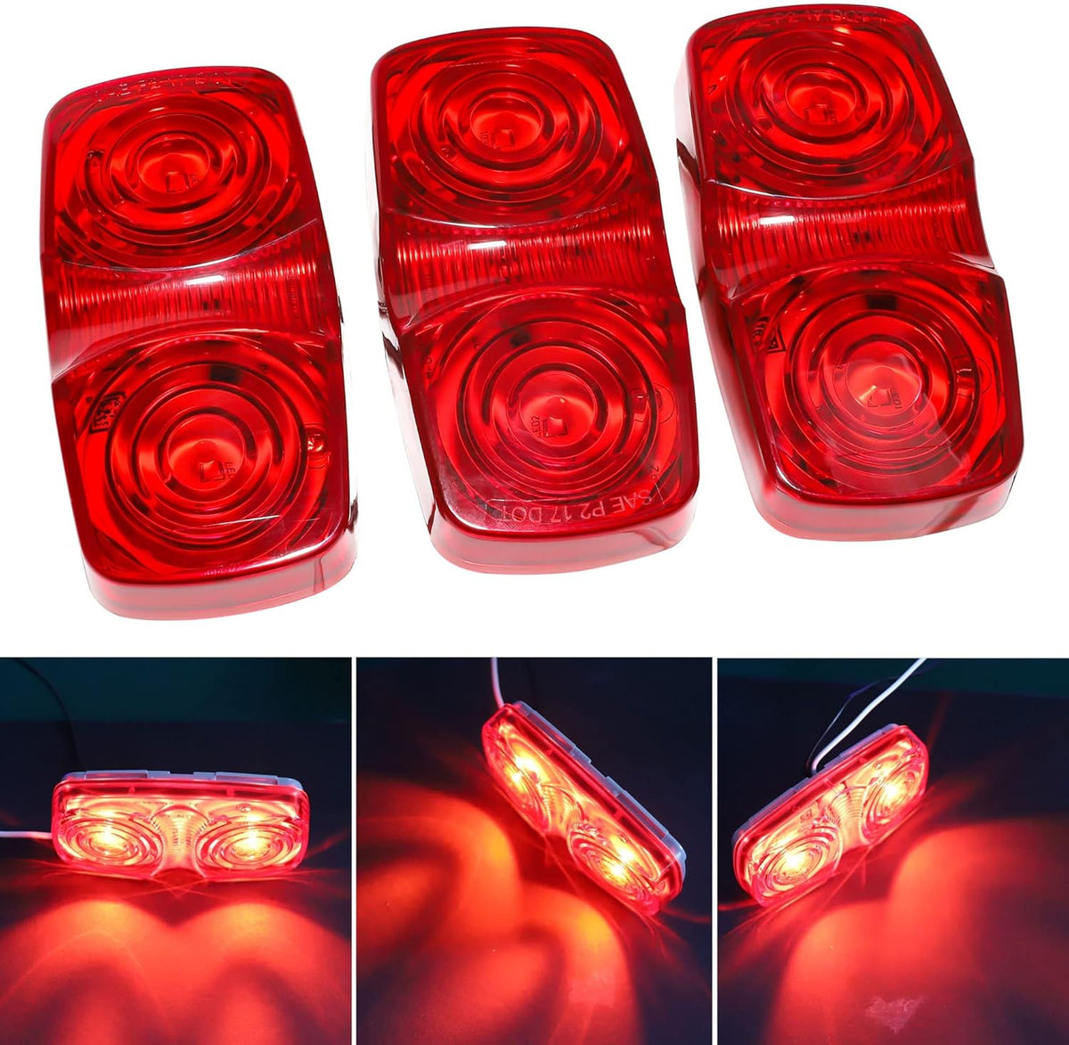Wi-Fi RV Trailer Backup Camera with Red Marker Lights