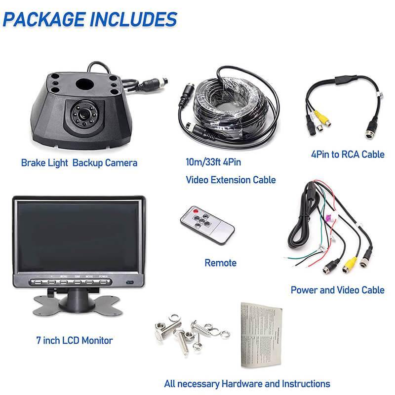 EW-B006 Brake Light Backup Camera with 7″ Monitor