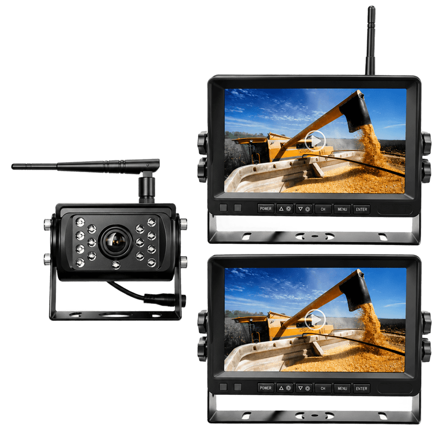 Wireless Monitoring Combiner Camera System Dual Monitor Kit for Better View