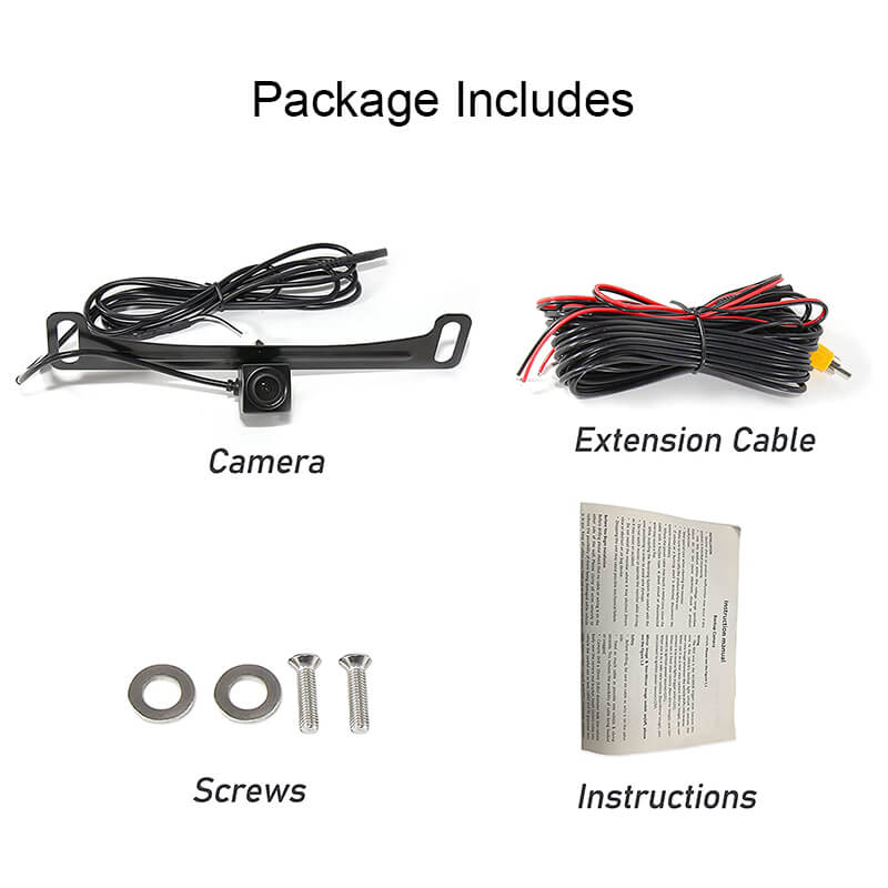 Caméra de recul universelle EW-L001 pour plaque d'immatriculation